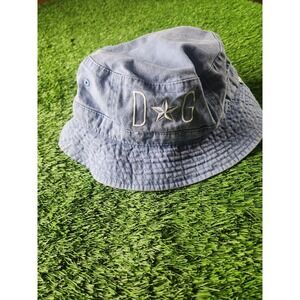 Adams Bucket Hat Mens L Blue Denim D Star G Embroidered Lightweight Casual